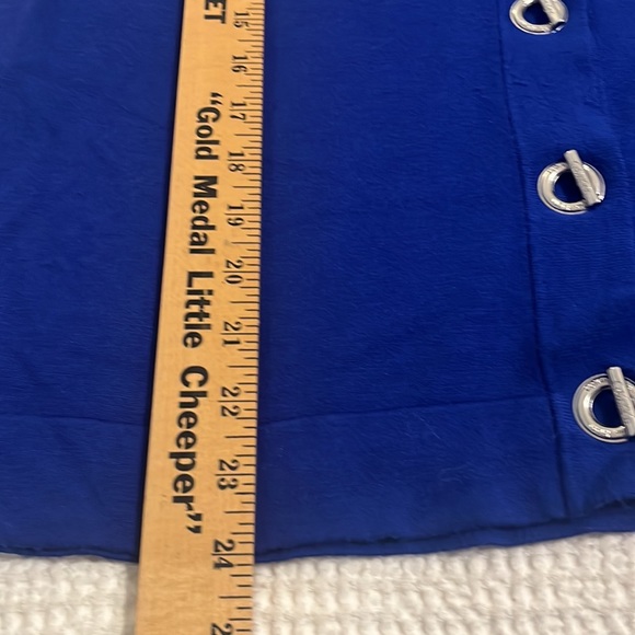 Women’s CALVIN KLEIN Soft Knit Tan Cardigan Sweater Blue Toggle Closure Lg - Picture 10 of 10